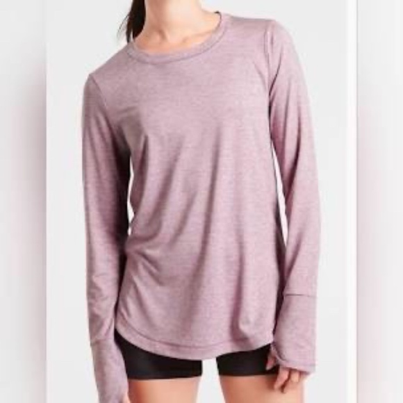 ATHLETA UPTEMPO TOP, SIZE XS, PURPLE/PINK HEATHER - Picture 1 of 3